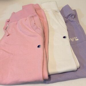 Girls Sweatpants Two Pair Lot with Logo Size 10/12 and Medium